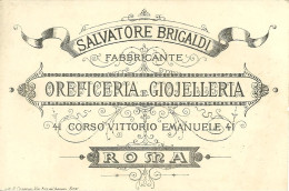 BIGLIETTO DA VISITA SALVATORE BRIGALDI OREFICERIA GIOJELLERIA ROMA - Visiting Cards