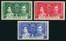 Malta 188-190, MNH. Michel 173-175. Coronation 1937. King George VI. - Malte