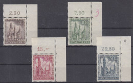 Berlin Mi Nr.106-109 Eckstücke - Wiederaufbau Der Kaiser-Wilhelm Gedächniskirche Kpl. Satz - Unused Stamps