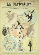 La Caricature 1881 N°  54 En Carnaval Loys Calendrier Robida - Magazines - Before 1900