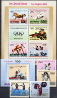 North Korea 1983 Olympic Games Los Angeles, Judo, Wresstling, Boxing, Weightlifting Set Of 4 + 2 S/s MNH - Ete 1984: Los Angeles
