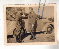 PHOTO  AUTO VOITURE  ANCIENNE CABRIOLET ALLEMAND AVEC MILITAIRE - Cars