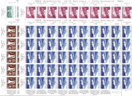 Schweiz Suisse 1953: Pro Patria Zu WII 61-65 Mi 580-584 Yv 531-535 ** MNH In 50er-Bogen (Zu CHF 750.00) - Ungebraucht