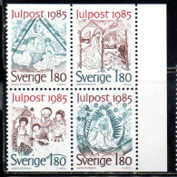 SWEDEN SVERIGE SVEZIA SUEDE 1985 CHRISTMAS NATALE NOEL WEIHNACHTEN NAVIDAD BLOCK MNH - Nuevos