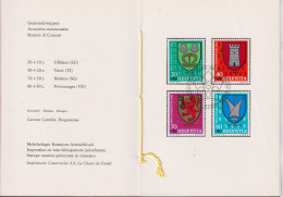 1981 Schweiz PTT Faltblatt Nr.185, ET ° Mi:CH 1210-1213, Zum:CH J277-J280, Gemeindewappen IV - Cartas & Documentos