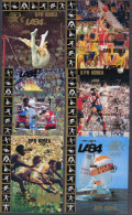 North Korea 1983 Olympic Games Los Angeles, Football Soccer, Basketball, Sailing Etc. Set Of 6 S/s Imperf. MNH -scarce- - Estate 1984: Los Angeles