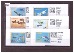 6 WEB STAMPS - AVIATION SUISSE - MEETING DE PAYERNE - IMAGES DIFFERENTES - Automatenzegels