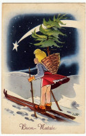 BUON NATALE - BAMBINA E COMETA - Illustrata CILLO - 1955 - Vedi Retro - Formato Piccolo - Sonstige & Ohne Zuordnung