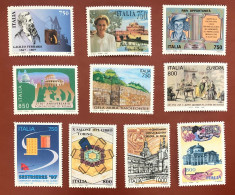 1997 - Italian Republic (10 New Stamps) - MNH - ITALY STAMPS - 1991-00: Nieuw/plakker