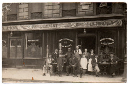 Devanture Restaurant De La Marine. Maison Prodel. Carte Photo Animée Non Située ( Pantin ?) - Ristoranti