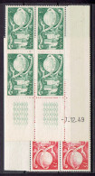 MONACO - COINS DATES - TP BLOCS DE 4 COINS DATES - N°332 - 333 - ** TTB - Unused Stamps