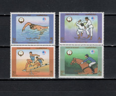 Kuwait 1984 Olympic Games Los Angeles, Swimming, Judo, Equestrian Etc. Set Of 4 MNH - Ete 1984: Los Angeles