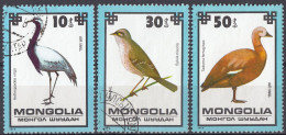 MONGOLIA - 1979 - Lotto Di 3 Valori Usati: Yvert Posta Aerea 101/103, Raffiguranti Uccelli. - Mongolia