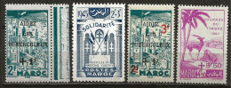 MAROC Colo:, *, N° YT 238, 239, 240 Et 244, Ch., TB - Nuevos