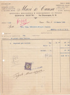 GENOVA - DOCUMENTO - FATTURA - MARI E CAUSA - OFFICINA MECCANICA E COSTRUZIONI IN FERRO  - 1936 - Italien