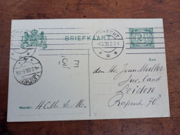 1061) Nederland Olanda Cartolina Postale Briefkaart 1908 Gelaufen Von Utrecht Nach Leiden - Cartas & Documentos