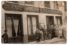 Devanture Café-restaurant-salle De Société. Maison Demaison. Carte Photo Animée Non Située - Restaurants