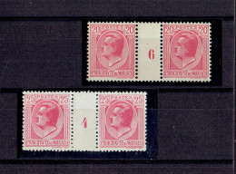 MONACO - MILLESIME - N°79 ** MILLESIME 6 - N°80 ** MILLESIME 4 - Unused Stamps