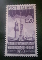 1950 L.20 RADIODIFFUSIONE FILIGRANA LETTERE - 1946-60: Ungebraucht