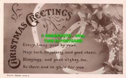 R488842 Christmas Greetings. Philco Publishing. Series 6049 A - Welt