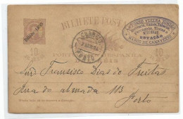 Portugal PSC 10 Reis Valido 1893 Porto 7apr1894 - Storia Postale