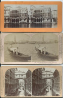 PHOTOS STÉRÉOSCOPIQUES - ITALIE - VENISE - Lot De 3 Vues - Stereoscopio