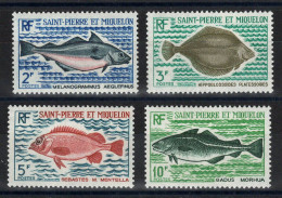 SPM - YV 421 à 424 N** MNH Luxe Complète Poissons Cote 36 Euros - Ungebraucht