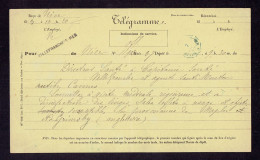 LOT DE 2 TELEGRAMMES SANITAIRES VILLEFRANCHE SUR MER - ORDRE DE DESINFECTION - 1890 - Telegrafi E Telefoni