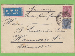 LETTRE PAR AVION DE BOMBAY POUR HANNOVRE,1931. - 1911-35 King George V