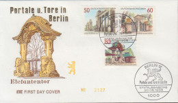 Berlin Mi.761-63 FDC - Portale Und Tore In Berlin - Elefantentor - 1981-1990