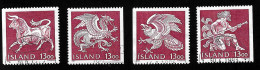 1987 Coat Of Arms Michel IS 674 - 677 Stamp Number IS 648 - 651 Yvert Et Tellier IS 626 - 629 Used - Oblitérés