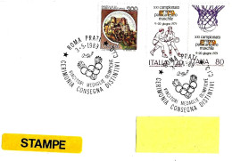 ITALIA ITALY - 1989 ROMA Consegna Distintivi Vincitori Medaglie D'oro Giochi Olimpici Olympic Games Seul - 5708 - 1981-90: Storia Postale