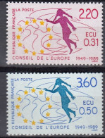 FRANKREICH  Dienstmarken Für Den Europarat 45-46, Postfrisch **, 40 Jahre Europarat, 1989 - Mint/Hinged