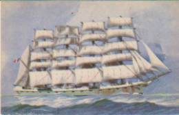 La Ligue Maritime Et Coloniale VOILIER.  5 Mats Barque " LA FRANCE" Illustr HAFFNER - Zeilboten