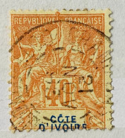 Côte D'Ivoire YT N° 10 Cartouche Décalé Du Cadre - Usati