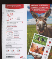 2024. Belgique Animaux De Ferme  Carnet De 10 Diff Auto-collants (lettre Nationale) - Hoftiere