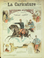 La Caricature 1881 N°  75 Intérieurs Militaires Draner Barret Srarh Bernhardt Robida - Magazines - Before 1900
