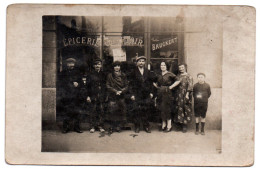 Devanture épicerie-comptoir. Maison Bruckert. Carte Photo Animée Non Située - Geschäfte