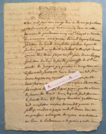 ● MIRANDE 1722 Cachet De Généralité D'AUCH Bernard Duprey - Jean Davan (Davau ?) Acte Manuscrit GERS - Timbri Generalità