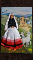 CPM BRODEE FOKLORE FOLKLORIQUE LOURDES BERNADETTE ED DOUCET N B 1 AGNEAUX - Embroidered