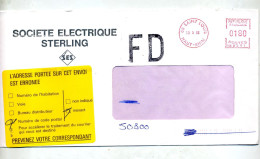 Lettre Machine Saint Louis Fausse Direction Vignette  Adresse Erronée + Carentan - Mechanical Postmarks (Other)