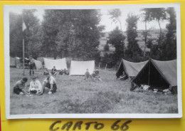 Scoutisme Scouts Le Camp Carte Postale Photo Thèmes Repos à Localiser France Levé Du Drapeau Tricolore Scout - Scouting