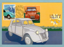 Carte Maximum 2002 - Le Siècle Au Fil Du Timbre - Les Transports - La 2 CV- YT 3474 - Paris - 2000-2009