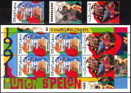 NETHERLANDS 1991 Mi. 1423A-25A, Bl. 35. Voor Het Kind. Open Air Games, MNH - Neufs