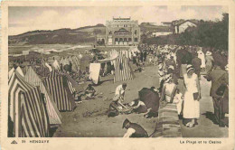 64 - Hendaye - La Plage Et Le Casino - Animée - Scènes De Plage - CPA - Voir Scans Recto-Verso - Hendaye