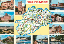 70 - Haute Saone - Multivues - Carte Géographique Michelin - CPM - Voir Scans Recto-Verso - Autres & Non Classés