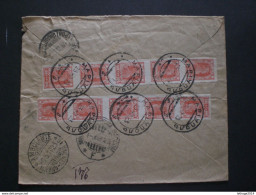 RUSSIA RUSSIE РОССИЯ STAMPS COVER 1923 REGISTER MAIL RUSSLAND TO ITALY OVER STAMPS RRR RIF. TAGG (178) - Lettres & Documents