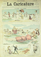 La Caricature 1881 N°  84 A La Mer Robida Strasbourg Bach Lorédan Plumet Loys - Magazines - Before 1900