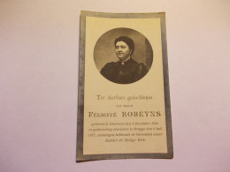 Doodsprentje Van Félicité Robeyns Geboren Te Charleroi 1850 - Gestorven Brugge 1917 - Devotion Images