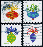 Etats-Unis / United States (Scott No.4579-82 - Ornements De Noël / Christmas Ornements) (o)  P3  ATM - Oblitérés